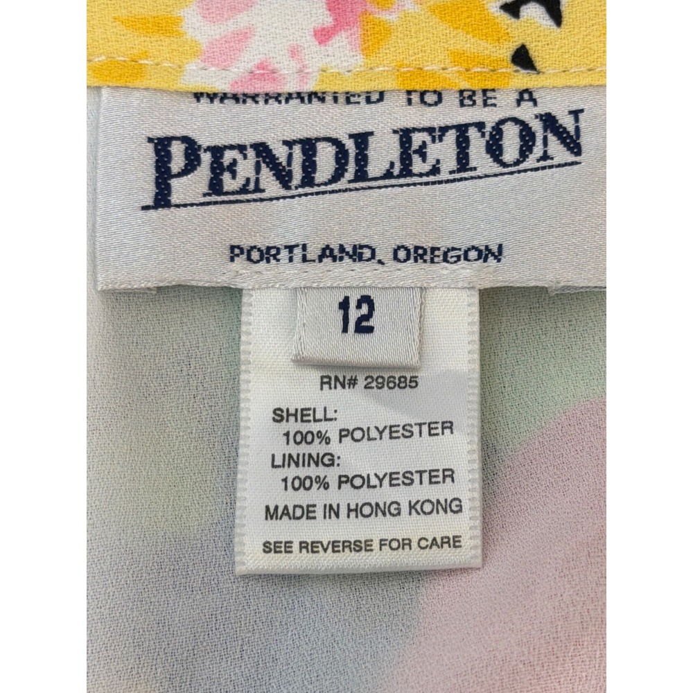 Vtg Pendleton Vibrant Colorful Floral Maxi Skirt Size 12 Garden Cottagecore - Picture 6 of 9